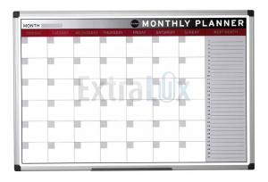 TABLA BELA STENSKA 60X90 BI-OFFICE MESEČNI PLANER BIGA0336170