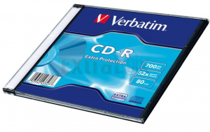 CD-R VERBATIM EXTRA PROTECTION 700MB 80MIN 52X SLIM (43415) 1/1