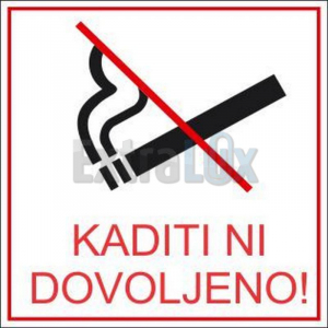NALEPKA KADITI NI DOVOLJENO RN189 200X200MM