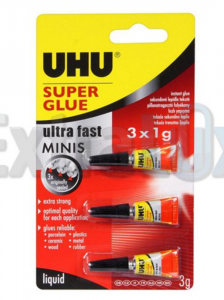 LEPILO UHU SEKUNDNO SUPER MINIS 3X1G