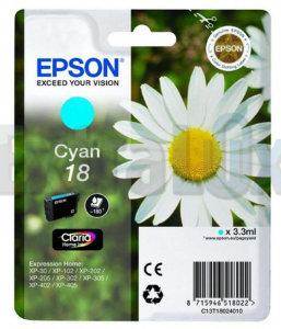 EPSON ČRNILO C13T18024010 CYAN ZA XP30/XP102/XP202/XP205...