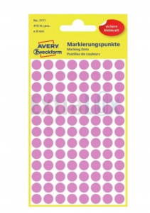 ETIKETE AVERY ZWECKFORM 3111 FI 8MM ROZA (416 ETIKET)