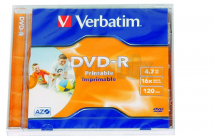 DVD-R VERBATIM 4,7GB 120MIN 16X JC PRINTABLE 1/1