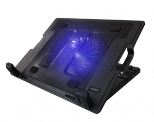 STOJALO HLADILNO ZA PRENOSNIK DO 17.3", TIH VENTILATOR, 2x USB, EWENT (EW1258)