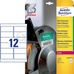 ETIKETE AVERY ZWECKFORM L7913 POLIESTER BELE ZELO ODPORNE 99,1X42,3 1/10