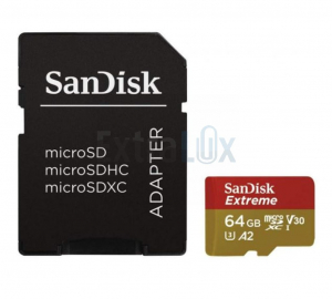 KARTICA SPOMIN. MICRO SANDISK EXT. 64GB KAMERA/DRON, 160/60MB/s (SDSQXA2-064G)