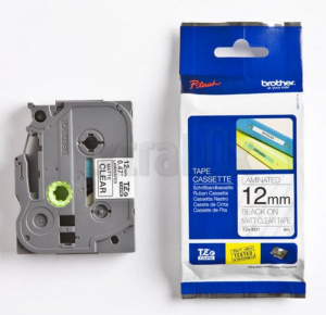 TRAK BROTHER P-TOUCH TZE-M31 12MM ČRNA NA MAT PROZORNEM
