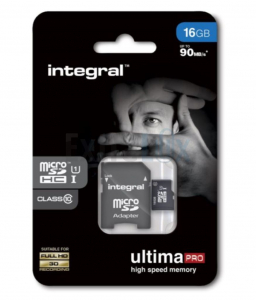 KARTICA SPOMINSKA MICRO SDHC 16GB INTEGRAL CLASS10 90MB/S + SD ADAPTER
