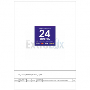 NLB-0004 NALEPKA - NAKUPI NA OBROKE NLB 24M - MALA 65 X 60 MM
