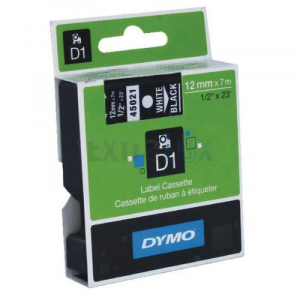 TRAK DYMO D1 12MMX7M BELA NA ČRNEM ART.45021 S0720610