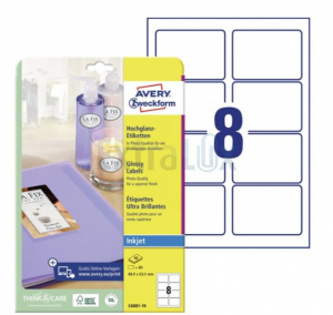 ETIKETE AVERY ZWECKFORM C6081-10 88,9x63,5 SVETLEČE 10/1