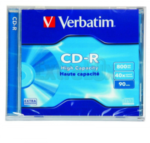 CD-R VERBATIM 800MB 90MIN 40X  JEWELLCASE 1/1