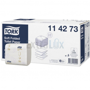 TOALETNI PAPIR DVOSLOJNI LISTIČI TORK 114273 T3 BELI REC 1/7560