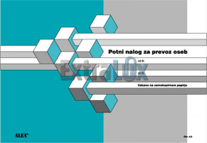 OBRAZEC 4,8 POTNI NALOG ZA PREVOZ OSEB A4 KOPIRNI