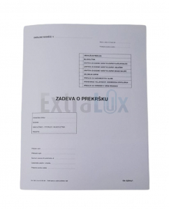 OBRAZEC 9,034A/1 ZADEVA O PREKRŠKU BEL KVMK