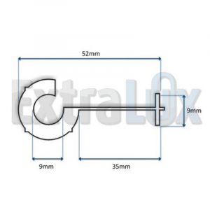 SPLINTE KLJUKASTE 3PBH35 5MM ECONOMY HOOK ZA OZNAČEVANJE TEKSTILNIH IZDELKOV