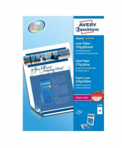 PAPIR FOTO A4 170G AVERY ZWECKFORM 1298 GLOSSY 1/200 (za LASERSKE tiskalnike)