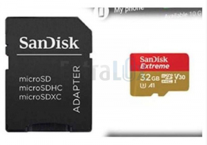 KARTICA SPOMINSKA MICRO SANDISK SDHC32GB 100MB/60MB/UHS-I/SC3/V30 ADAPTER