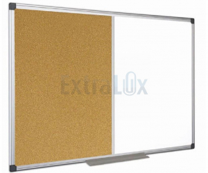 TABLA STENSKA KOMBINIRANA PLUTA/BELA 90X120 Z ALUMINJASTIM OKVIRJEM BI-OFFICE BIXA05031