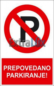 NALEPKA PREPOVEDANO PARKIRANJE 500X500MM