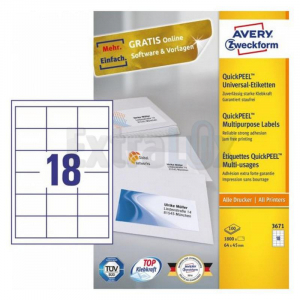 ETIKETE AVERY ZWECKFORM 3671 64X45 1/100