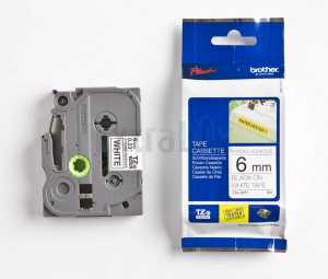TRAK BROTHER P-TOUCH TZE-S211 6MM ČRNA NA BELEM