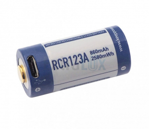 BATERIJA AKU CR123A, POLNILNA LI-ION 3V/ 500mAh, 16340 (115271)