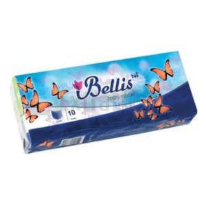 ROBČKI ŽEPNI TROSLOJNI BELLIS BELI 10X1/10