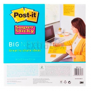 SAMOLEPILNI BLOK POST-IT 3M BN11 SUPER STICKY 28X28