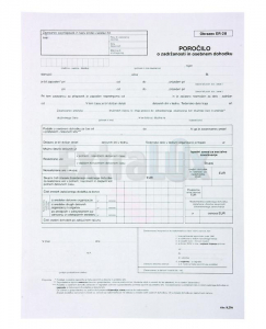 OBRAZEC 8,256 POROČILO O ZADRŽANOSTI IN OSEBNEM DOHODKU-ER-28