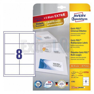 ETIKETE AVERY ZWECKFORM 4782 97X67,7 1/25