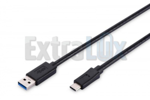 KABEL USB 3,1 A-C ČRN 1,8M