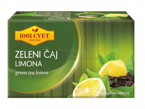 ČAJ ZELENI LIMONA 1001 CVET 1/20 40G