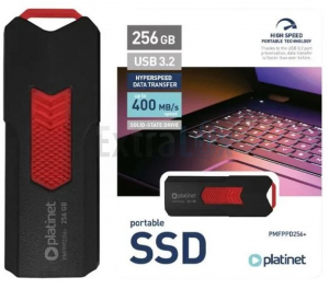 DISK SSD PRENOSNI PLATINET 256GB, USB 3.2, 400MB/S (PMFPPD256+)