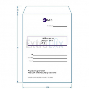 NLB-0040 VREČKA ZA KOVANCE PO 0,01 EUR 100/1