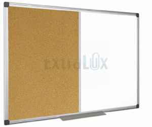 TABLA STENSKA KOMBINIRANA PLUTA/BELA 120X180 Z ALUMINJASTIM OKVIRJEM BI-OFFICE BIXA27031