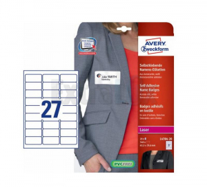 ETIKETE AVERY ZWECKFORM L4784 63,5X29,6 1/20