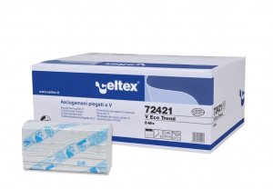 BRISAČE DVOSLOJNE ZLOŽENKE V PREGIB CELTEX ECOTREND 72421 BELE REC 21,5X22CM 1/3150