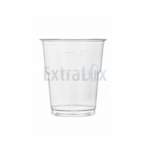 KOZARCI PLASTIČNI rPET 2DL TRDI PROZORNI 50/1
