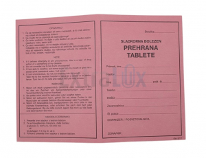 OBRAZEC 8,111 IZKAZ ZA DIABETIKE-PREHRANA, TABLETE