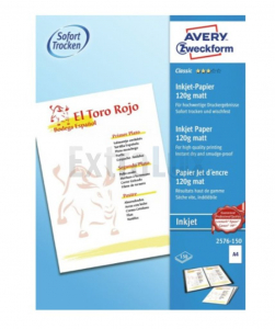 PAPIR FOTO A4 120G AVERY ZWECKFORM 2576-150 INK JET MAT 1/150