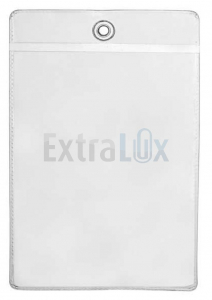 ETUI IDENTIFIK. POKONČNI PVC 110X180MM (ŽEPEK 100X152MM) Z OKROGLO LUKNJ.-KRAJŠA STRAN