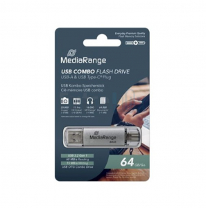 USB KLJUČ 64GB 3.2 DUO USB-A IN USB-C MEDIARANGE GEN1
