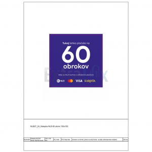 NLB-0007 NALEPKA NLB 60 OBROK.100X100 ENOST.