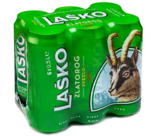 PIVO LAŠKO ZLATOROG 0,5 PLOČEVINKA 1/6