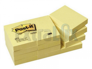 SAMOLEPILNI BLOK POST-IT 3M 653 38X51MM RUMEN 100L 1/1