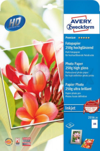 PAPIR FOTO A4 250G AVERY ZWECKFORM 2556 INK VISOKO SIJAJNI 1/20