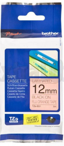 TRAK BROTHER P-TOUCH TZE-B31 12MM ČRNA NA FLUO.ORANŽNEM
