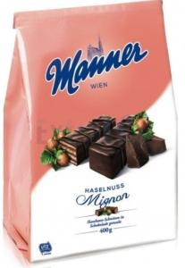 NAPOLITANKE LEŠNIK OBLITE S ČOKOLADO MIGNON MANNER 400G